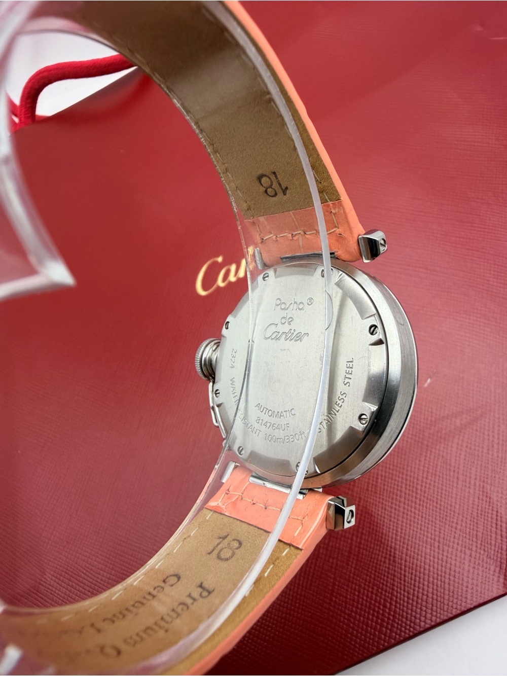 Cartier Pink Mother of Pearl Dial Automatic Pasha Watch - Picture 9 of 12